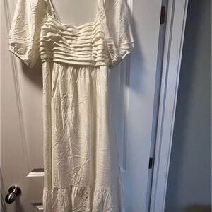 Cream Midi Dress